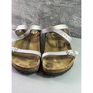 Birkenstock Daloa Womens Ankle Strap Sandals Silver Size 38 7-7.5 US